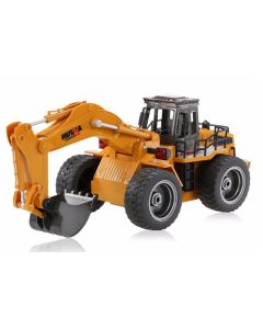 RC Excavator with Metal Bucket & Lights - 1/18th Scale 6 Channels