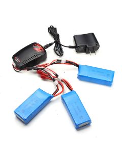 Syma X8C X8W X8G X8HC X8HW X8HG 5x 7.4V 2000mAh Battery + 1 to 3 Balance Charger + US Plug Charger