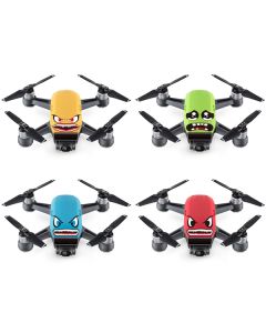 4x Shark Face PVC Eyes Skin Sticker Decal For DJI Spark Drone Body & Battery