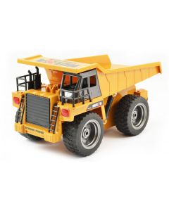 RC Dump Truck with Metal Cab & Wheels, Lights - 1/18th Scale 6 Channels