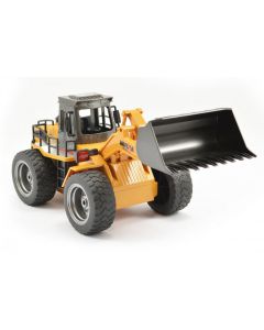 RC Bulldozer Loader with Metal Bucket & Lights - 1/18th Scale 6 Channels